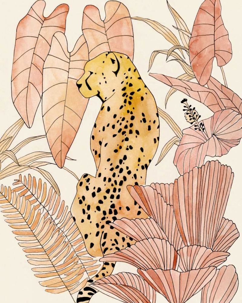 Art Print: Blush Cheetah I
