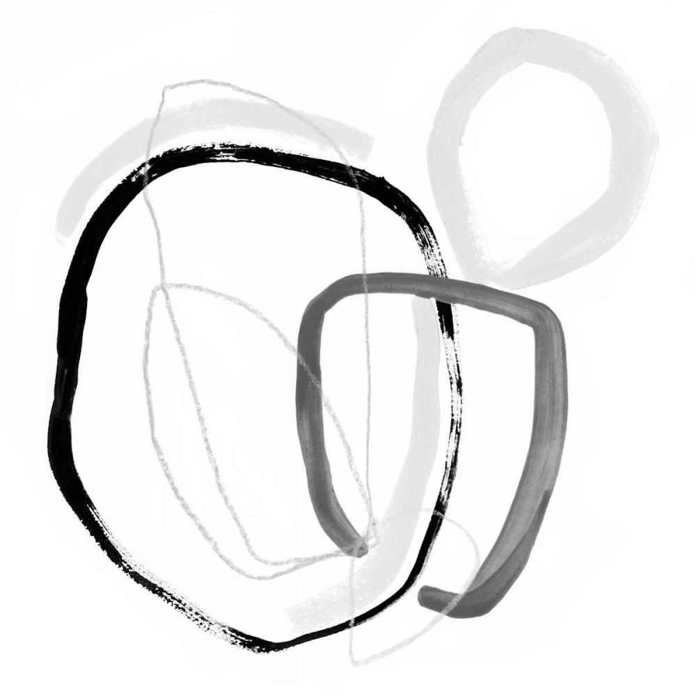 Art Print: Black and Grey Vibration I