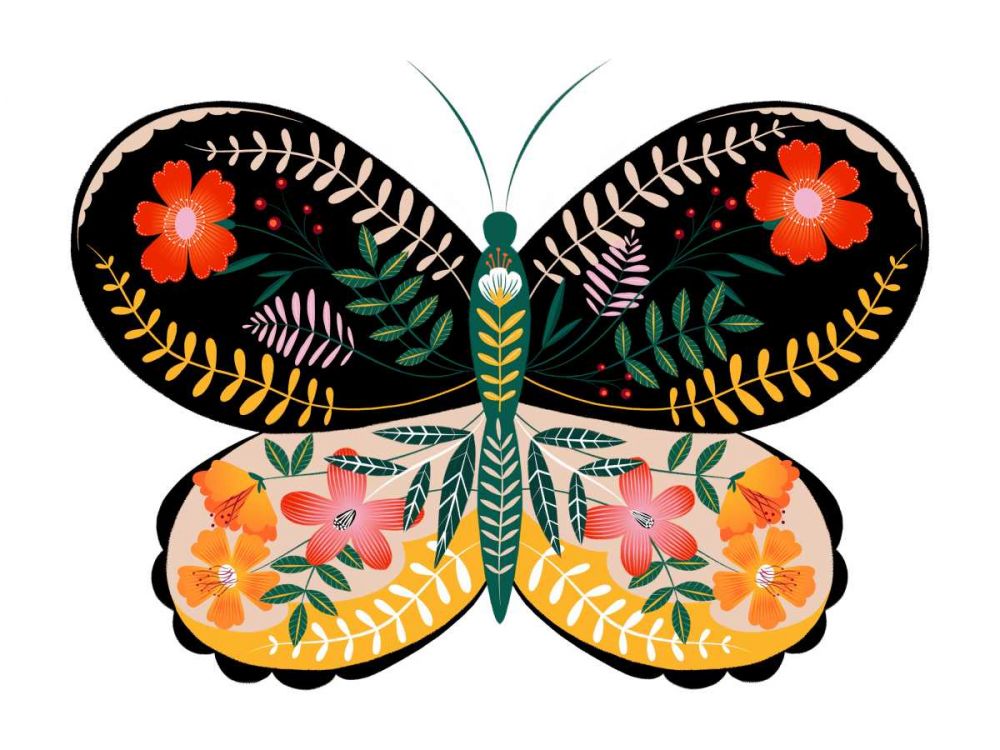 Wall Art Painting id:327859, Name: Butterfly Petals I, Artist: Popp, Grace