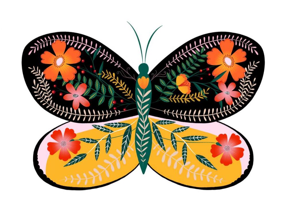 Wall Art Painting id:327860, Name: Butterfly Petals II, Artist: Popp, Grace