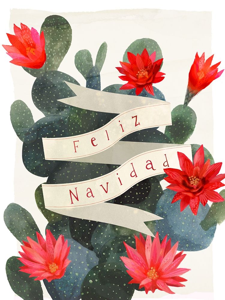 Wall Art Painting id:339473, Name: Desert Christmas Cactus I, Artist: Barnes, Victoria