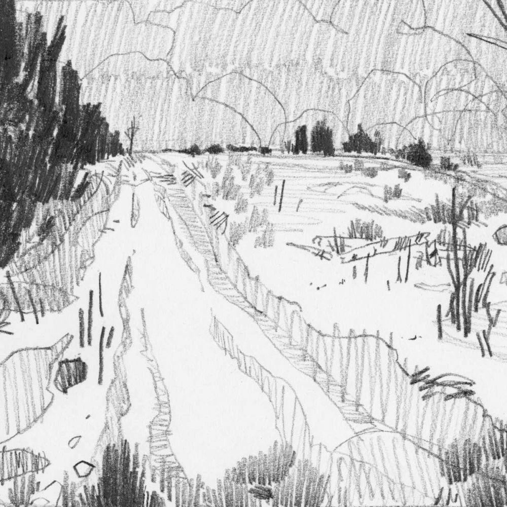 Wall art: Wildland Sketch II, by Green, Jacob