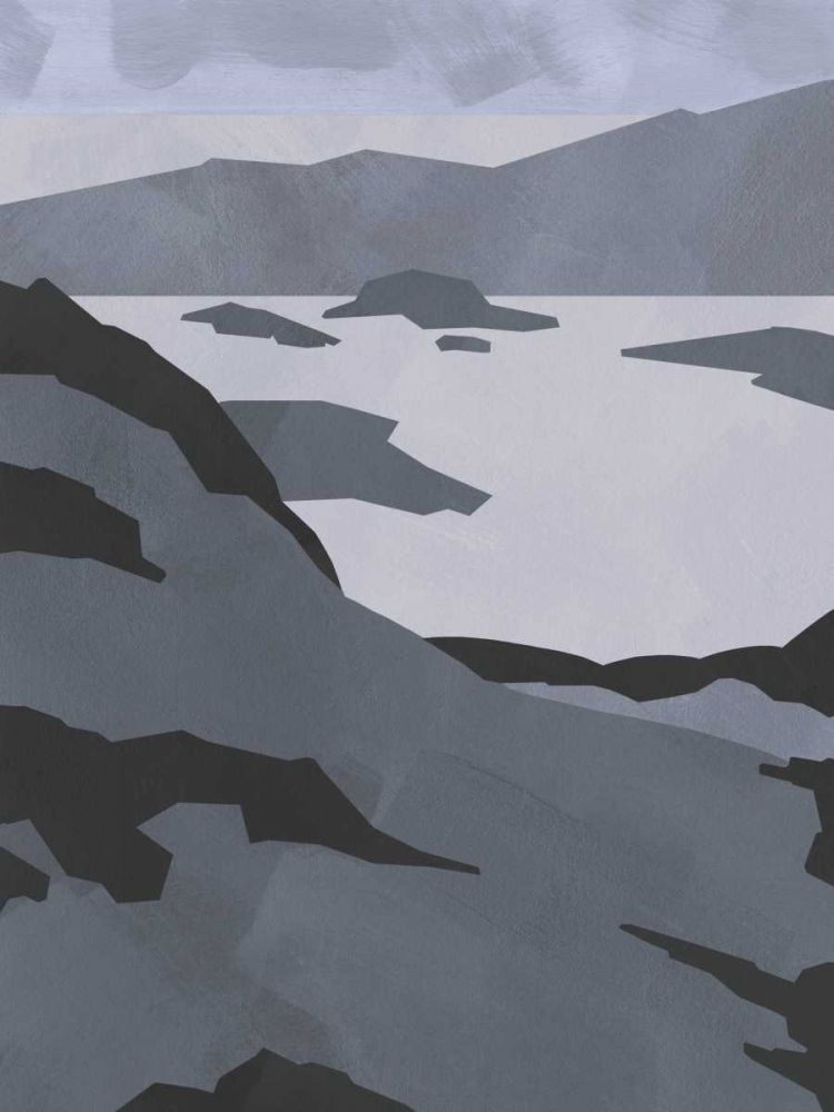 Art Print: Grayscale Island Chain I