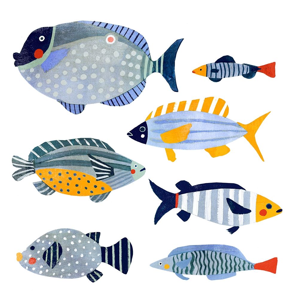 Wall Art Painting id:339597, Name: Patterned Fish I, Artist: Barnes, Victoria