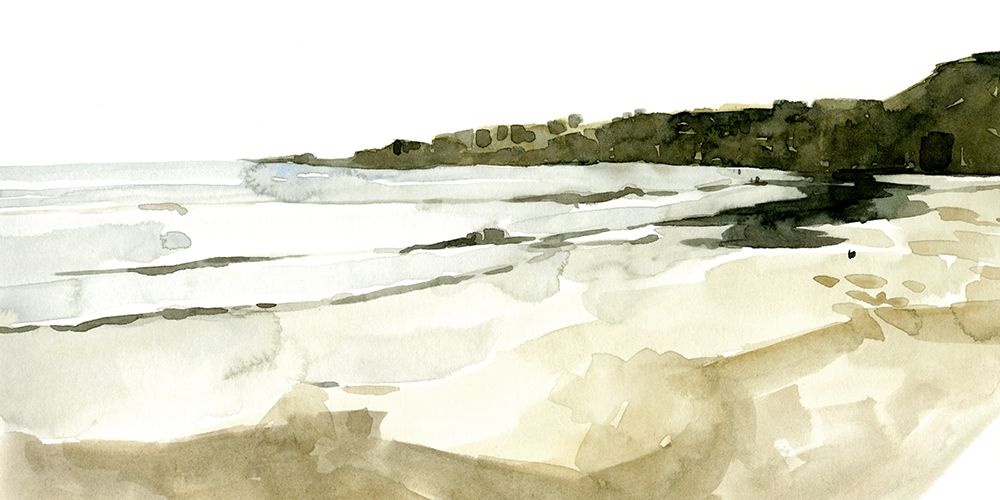 Art Print: Simple Watercolor Coast I