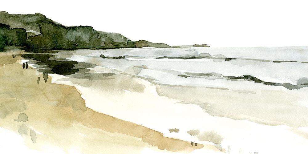 Art Print: Simple Watercolor Coast II