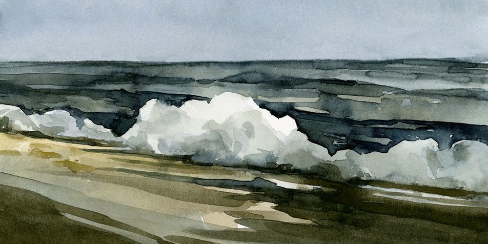 Art Print: Loose Watercolor Waves I