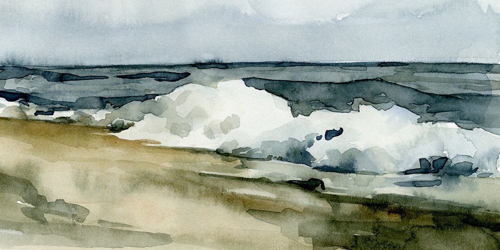 Art Print: Loose Watercolor Waves II