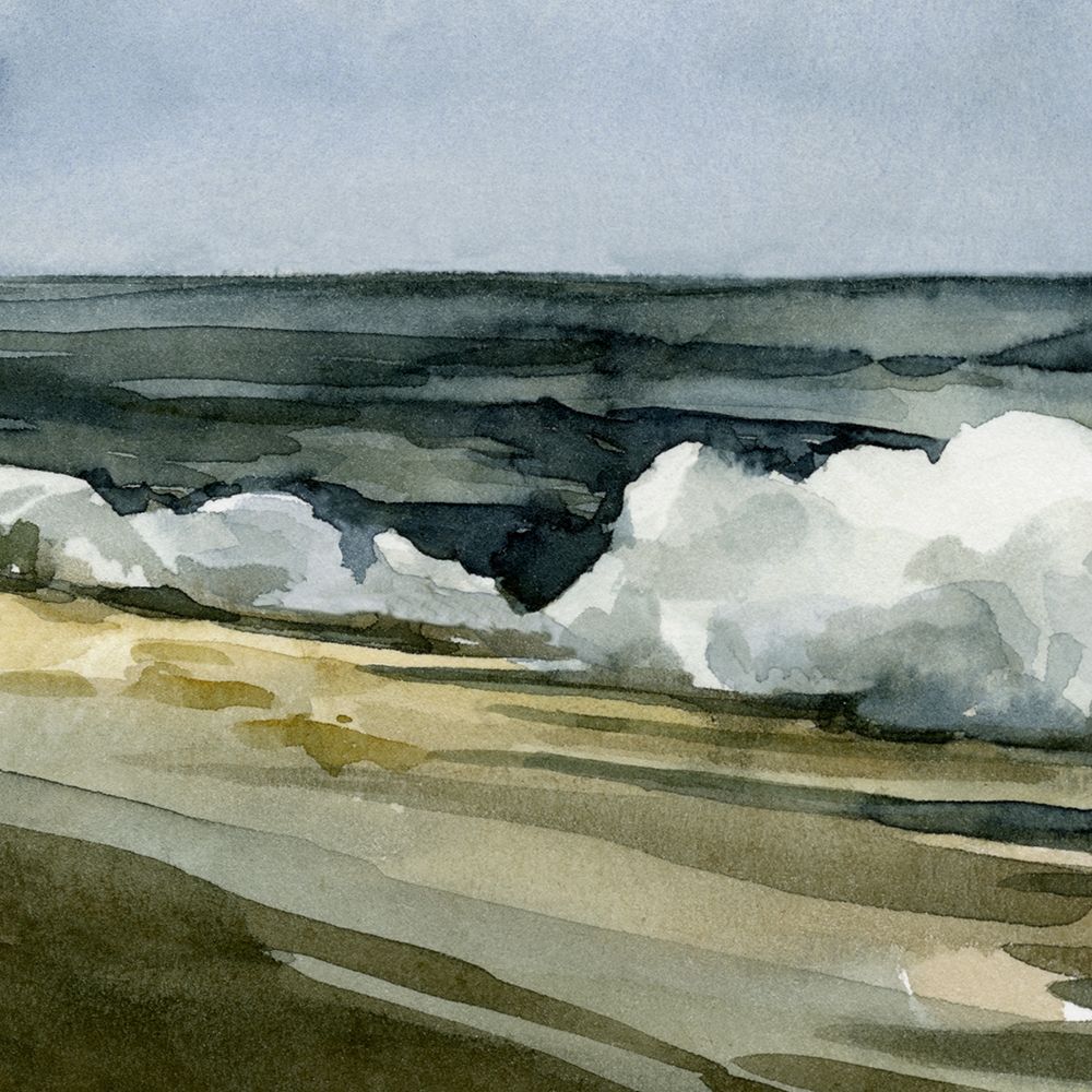 Art Print: Loose Watercolor Waves IV