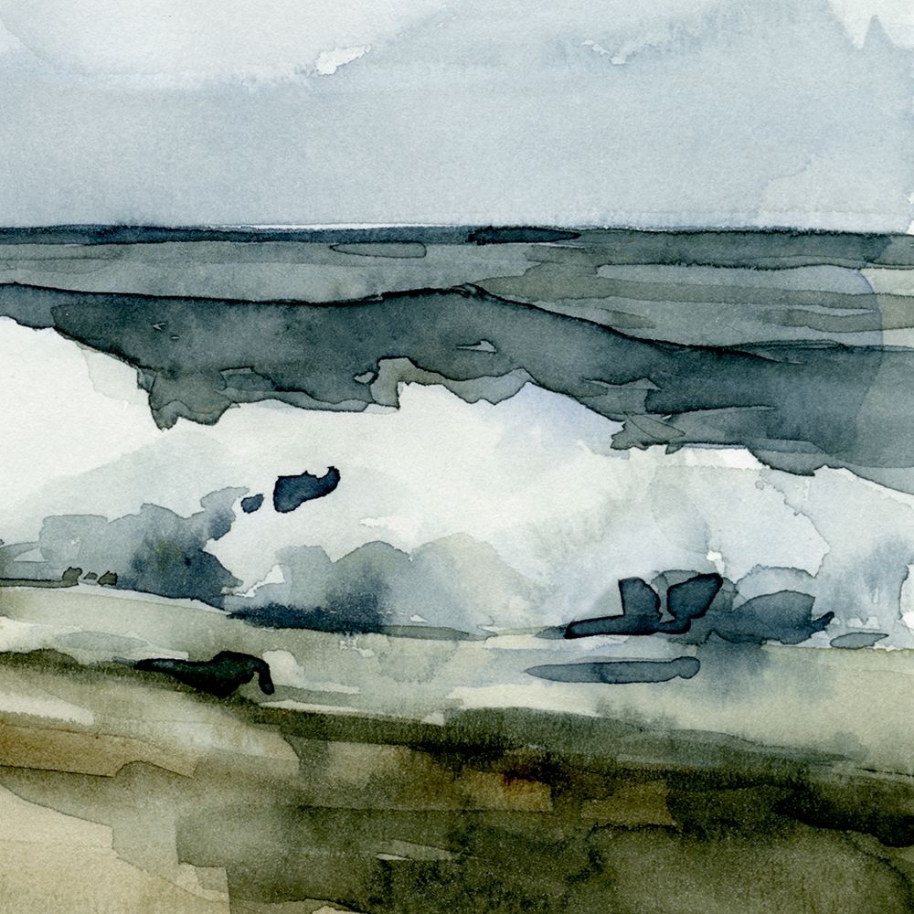 Art Print: Loose Watercolor Waves VI