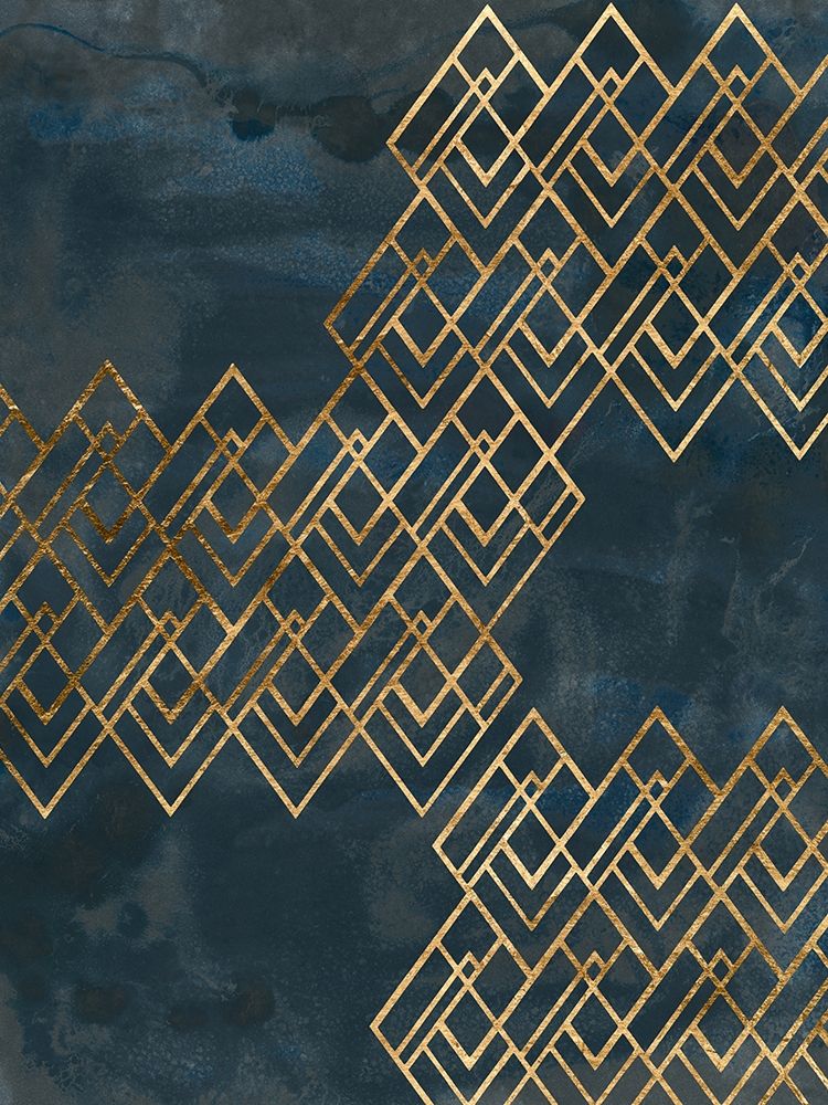 Art Print: Deco Pattern in Blue I