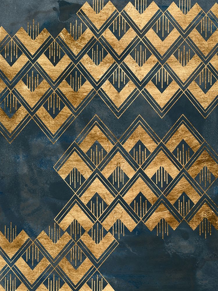 Art Print: Deco Pattern in Blue II