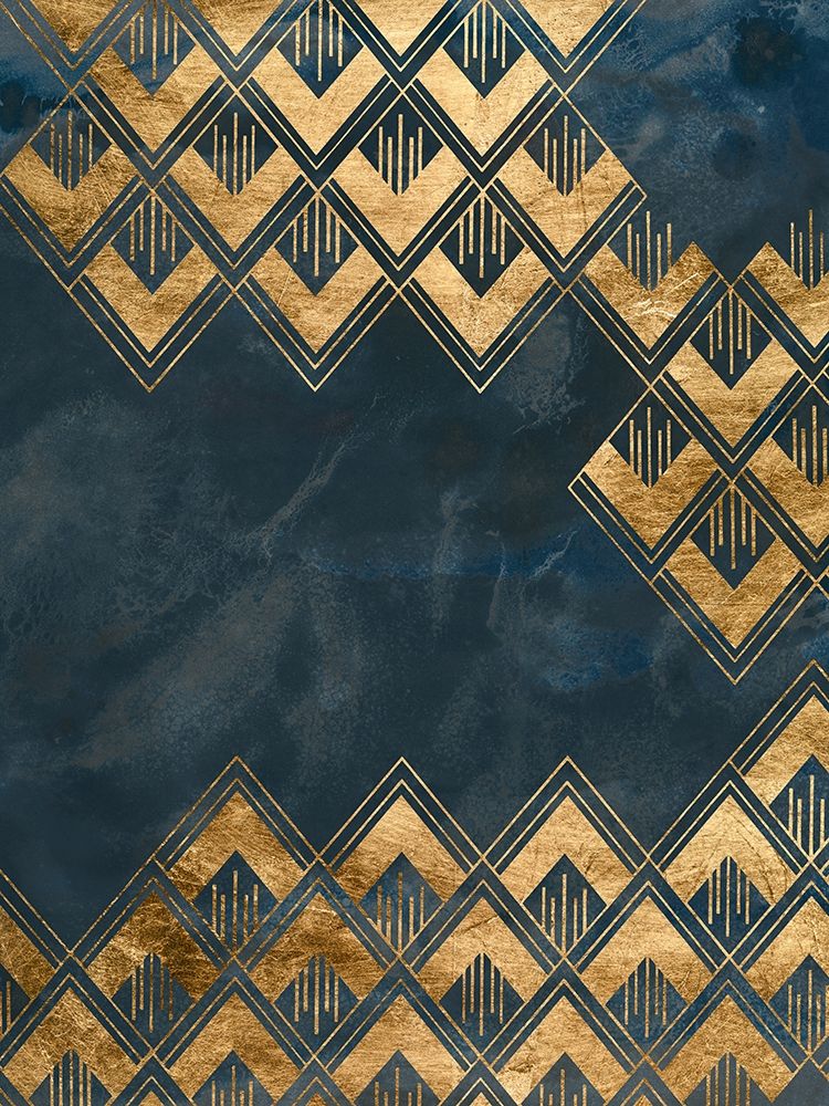 Art Print: Deco Pattern in Blue III