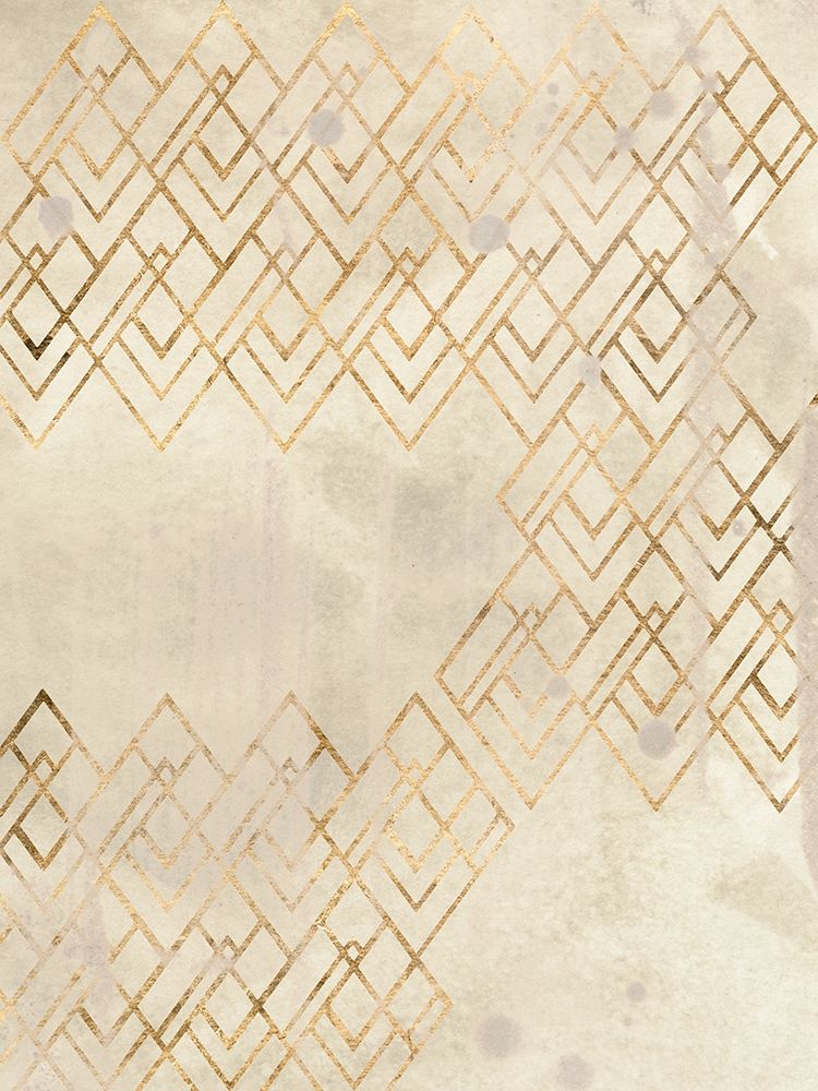 Wall Art Painting id:340656, Name: Deco Pattern in Cream IV, Artist: Vess, June Erica