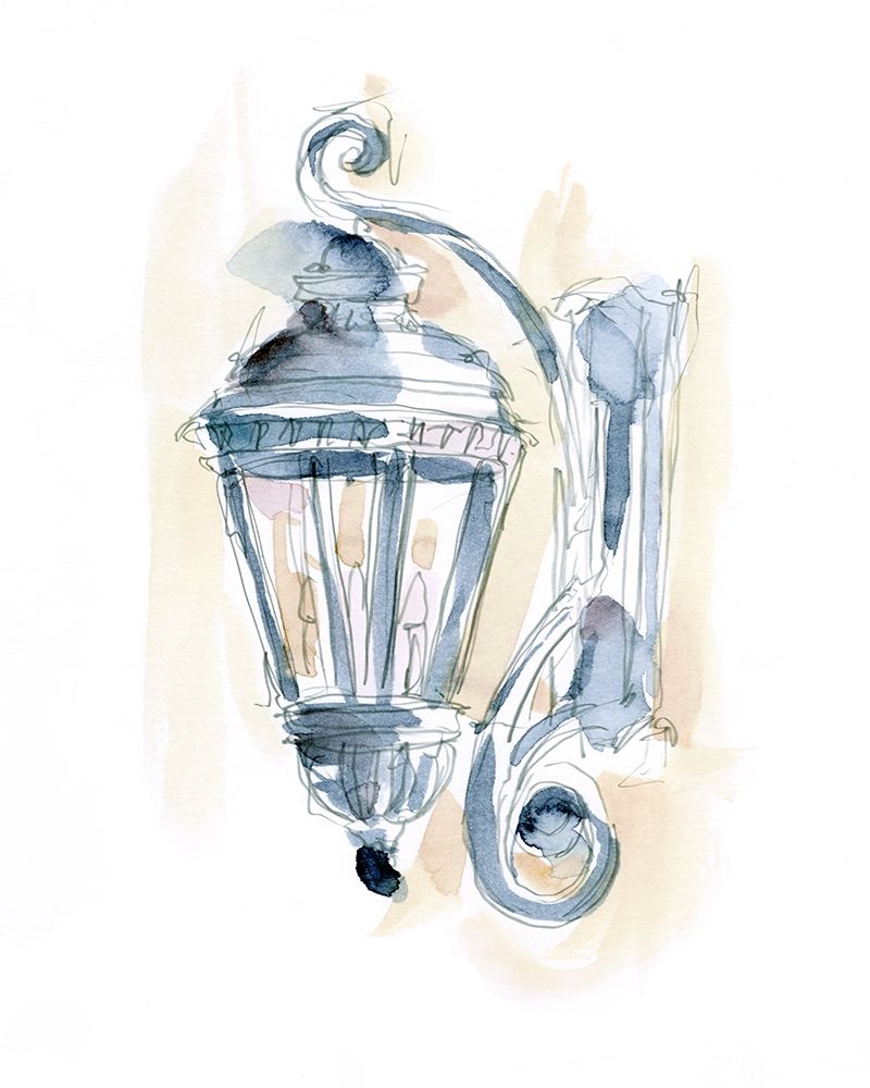 Wall Art Painting id:388132, Name: Watercolor Street Lamp II, Artist: Harper, Ethan