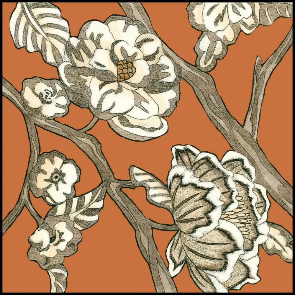 Wall Art Painting id:49579, Name: Butterscotch Chintz I, Artist: Zarris, Chariklia
