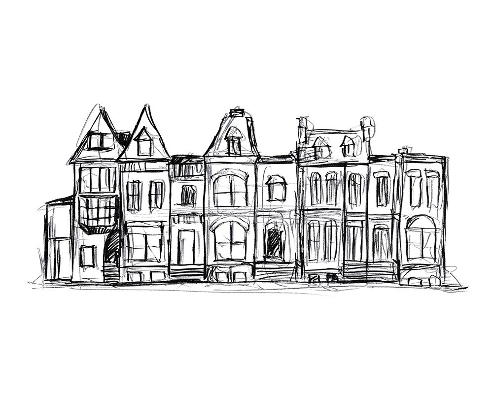 Art Print: Rowhouses I