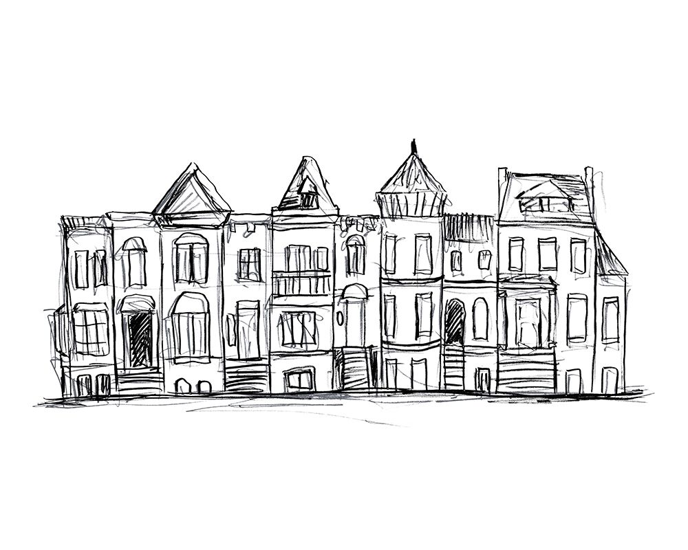 Art Print: Rowhouses II