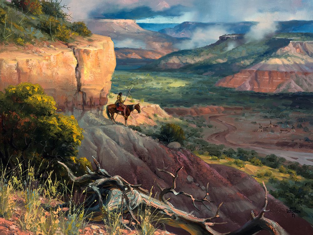 Wall Art Painting id:445173, Name: Camp Along the Timbercreek, Artist: Sorenson, Jack