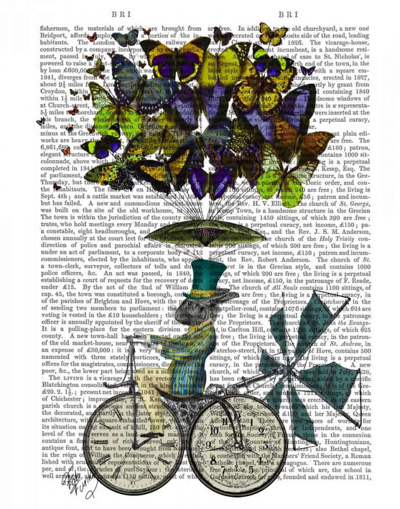 Wall Art Painting id:67308, Name: Time Flies Rabbit, Artist: Fab Funky