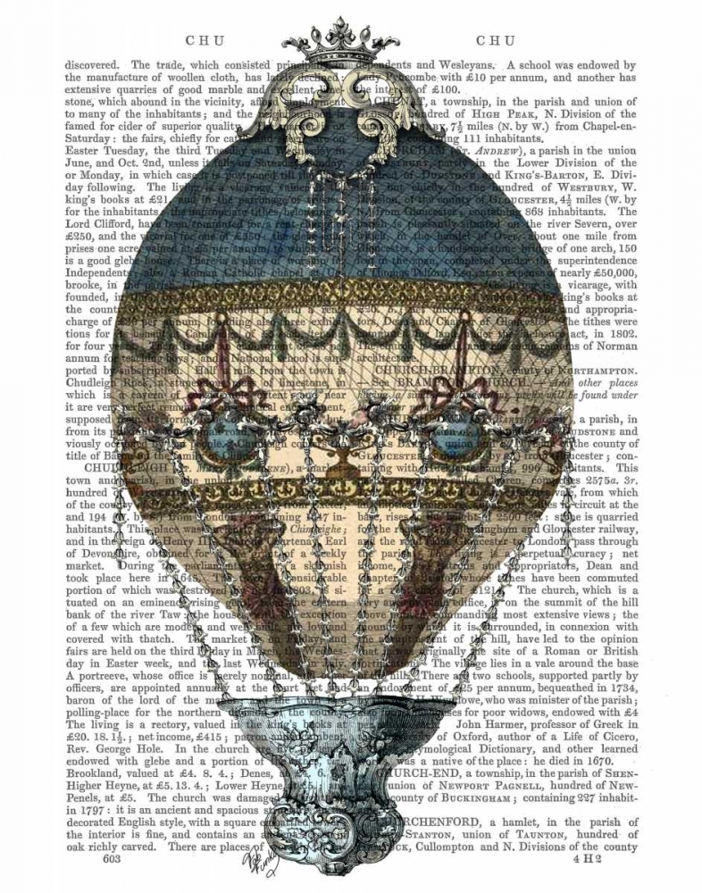 Art Print: Baroque Fantasy Balloon 1