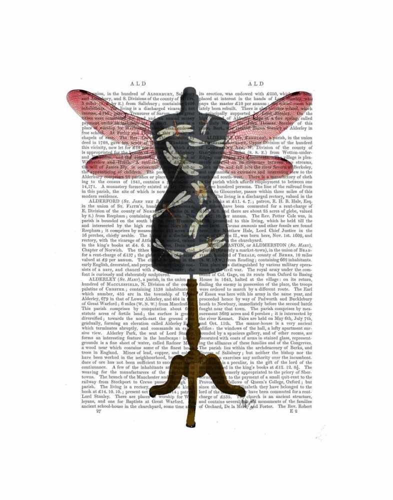 Wall Art Painting id:67636, Name: Dragonfly Mannequin, Artist: Fab Funky