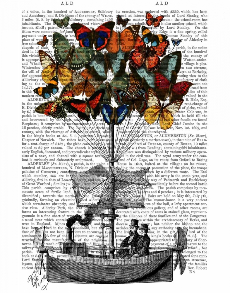 Art Print: Butterfly Airship