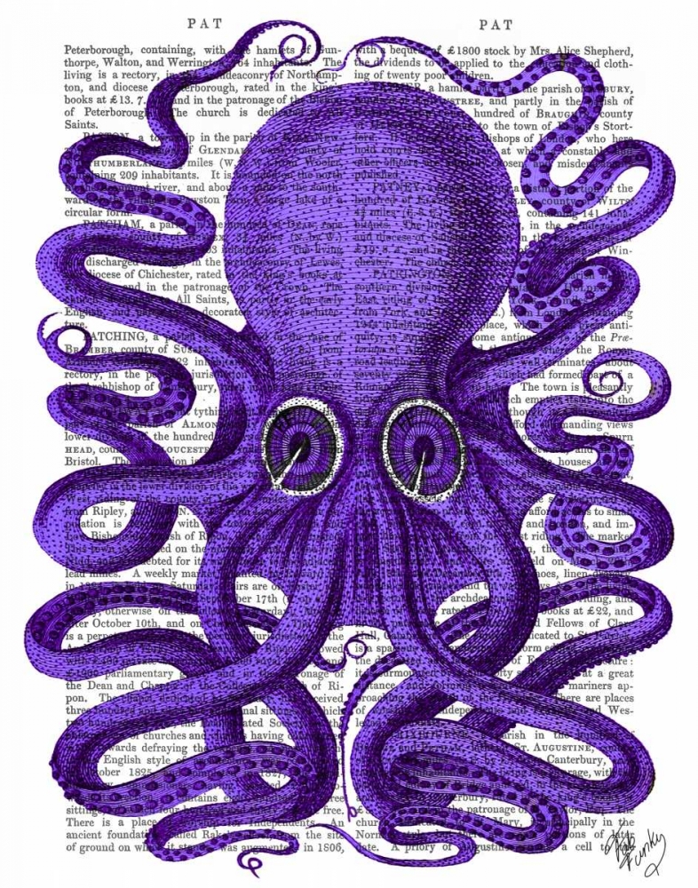 Art Print: Purple Octopus