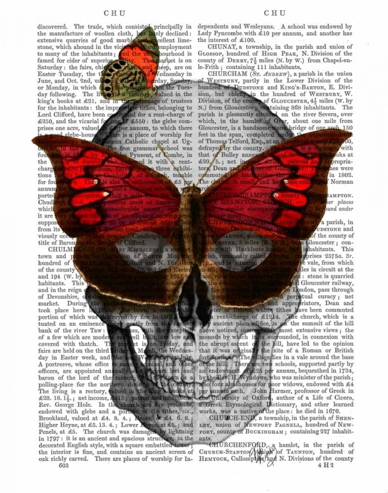 Wall art: Pink Butterfly Mask Skull, by Fab Funky