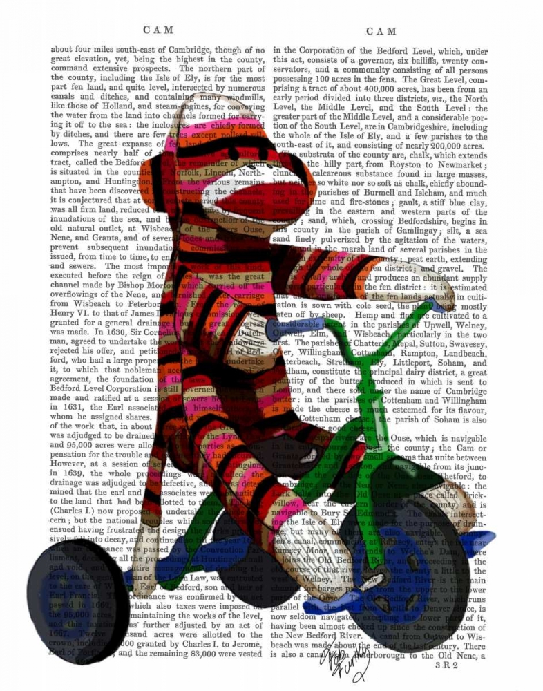Wall Art Painting id:67757, Name: Sock Monkey on Tricycle, Artist: Fab Funky