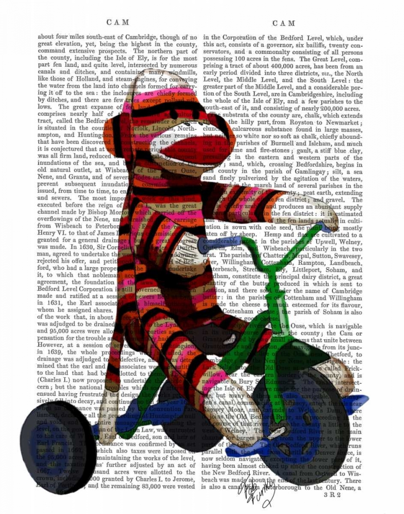 Art Print: Sock Monkey on Tricycle