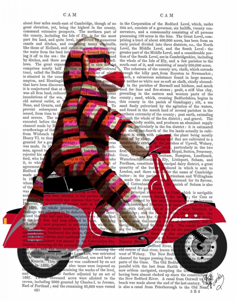 Art Print: Sock Monkey on Moped