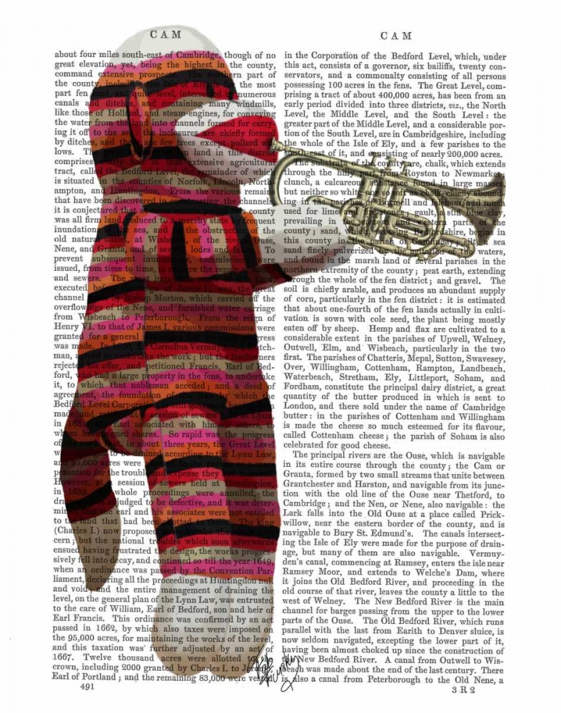 Art Print: Sock Monkey Playing Trumpet
