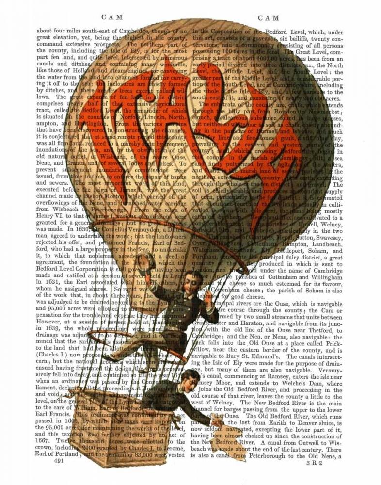 Wall art: Italia Hot Air Balloon, by Fab Funky
