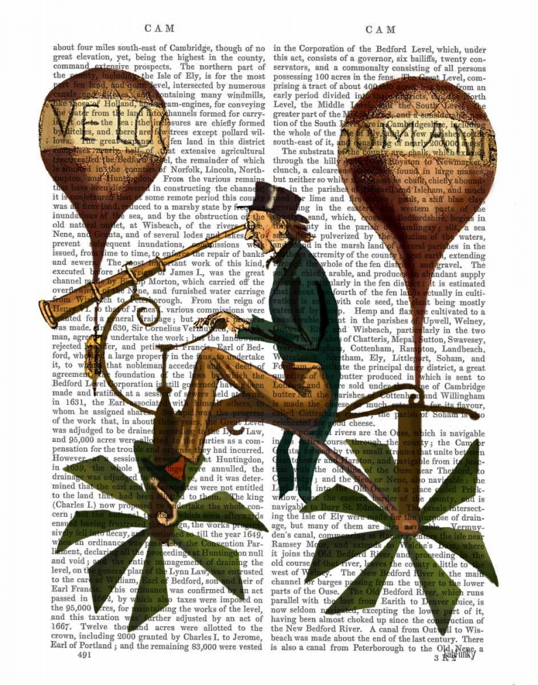 Wall art: Voyage A La Lune Hot Air Balloon, by Fab Funky