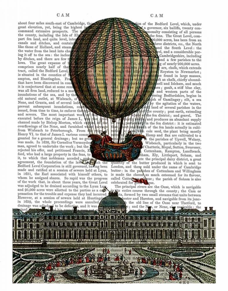 Wall art: Airship Over City, by Fab Funky