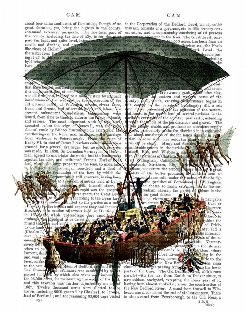 Wall art: Diligenza And Flying Creatures, by Fab Funky