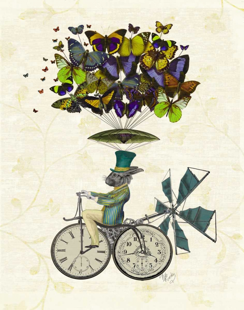 Art Print: Time Flies Rabbit