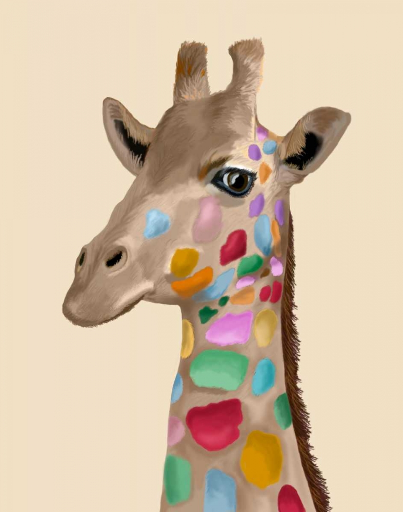 Art Print: MultiColoured Giraffe