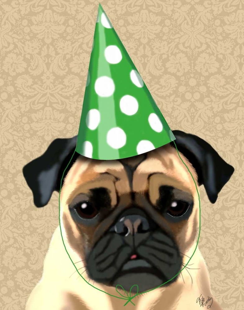Wall art: Party Pug, by Fab Funky