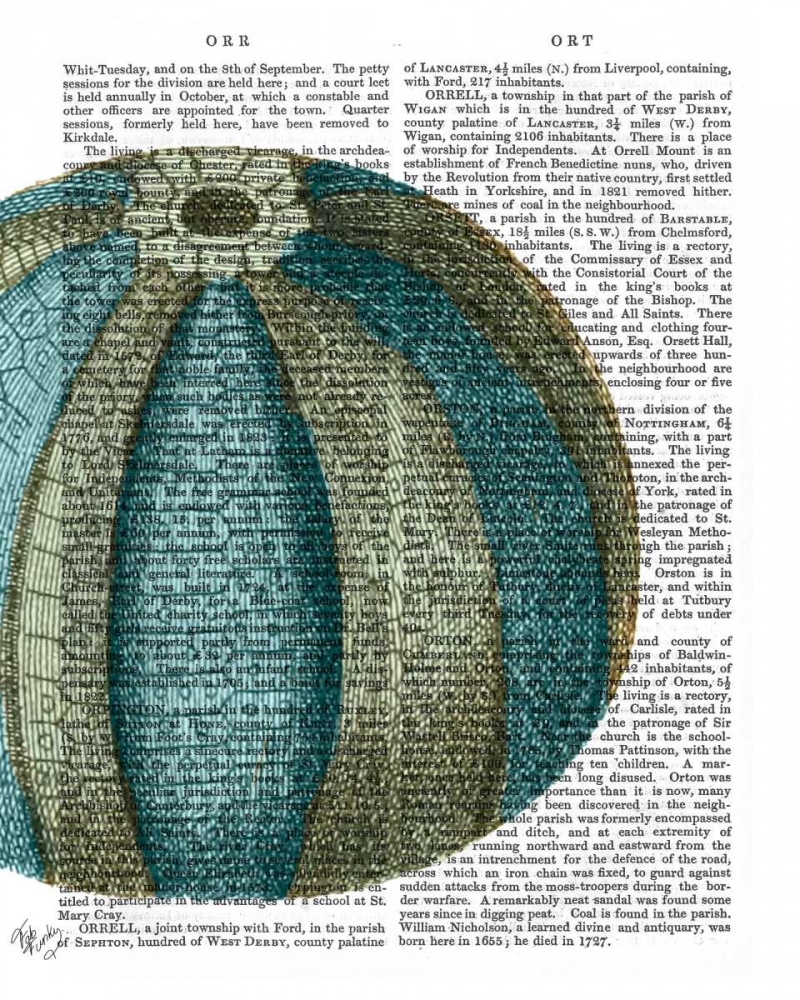 Wall art: Blue Corals and Sea Urchins I, by Fab Funky