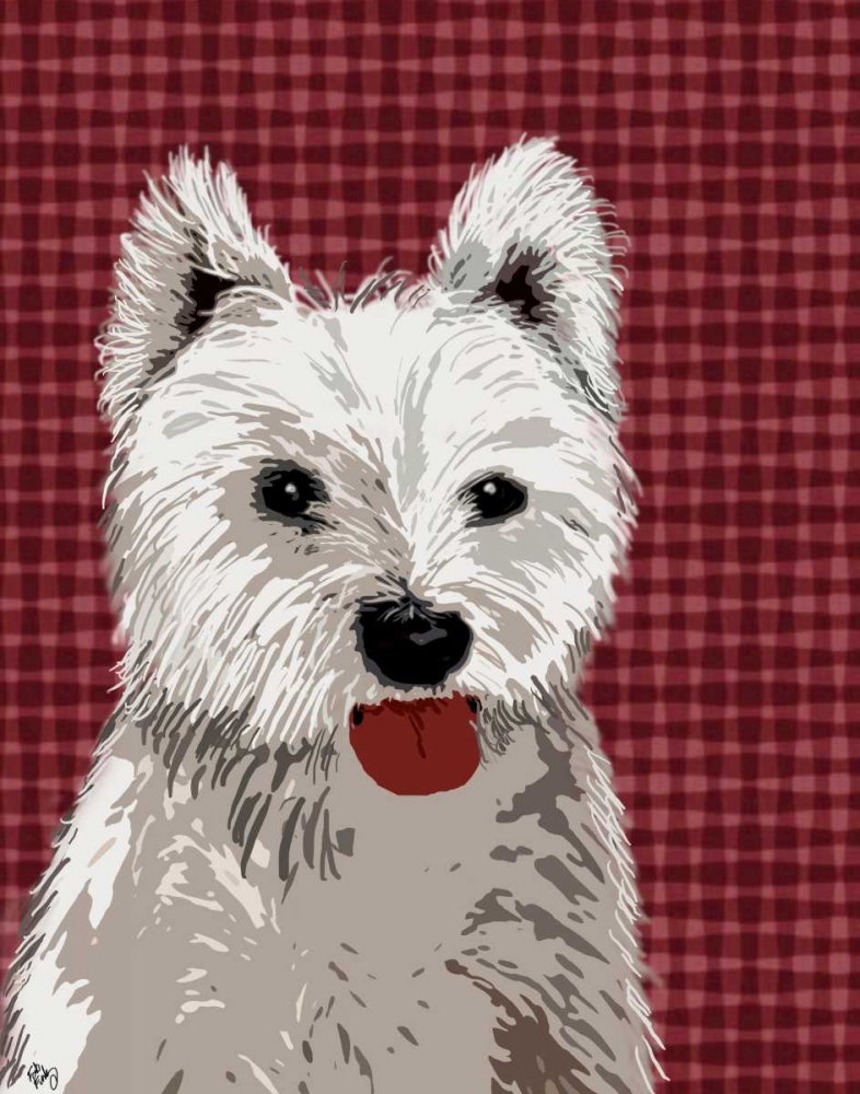 Wall art: West Highland Terrier Plain, by Fab Funky
