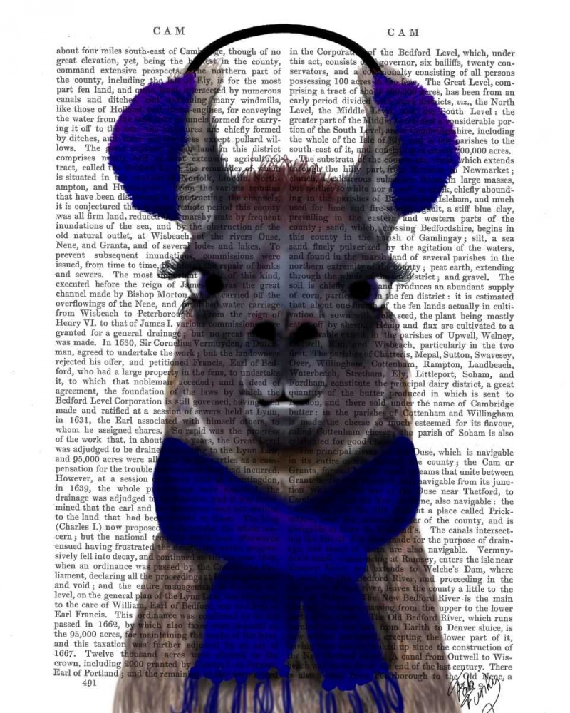Wall Art Painting id:98984, Name: Chilly Llama, Blue, Artist: Fab Funky