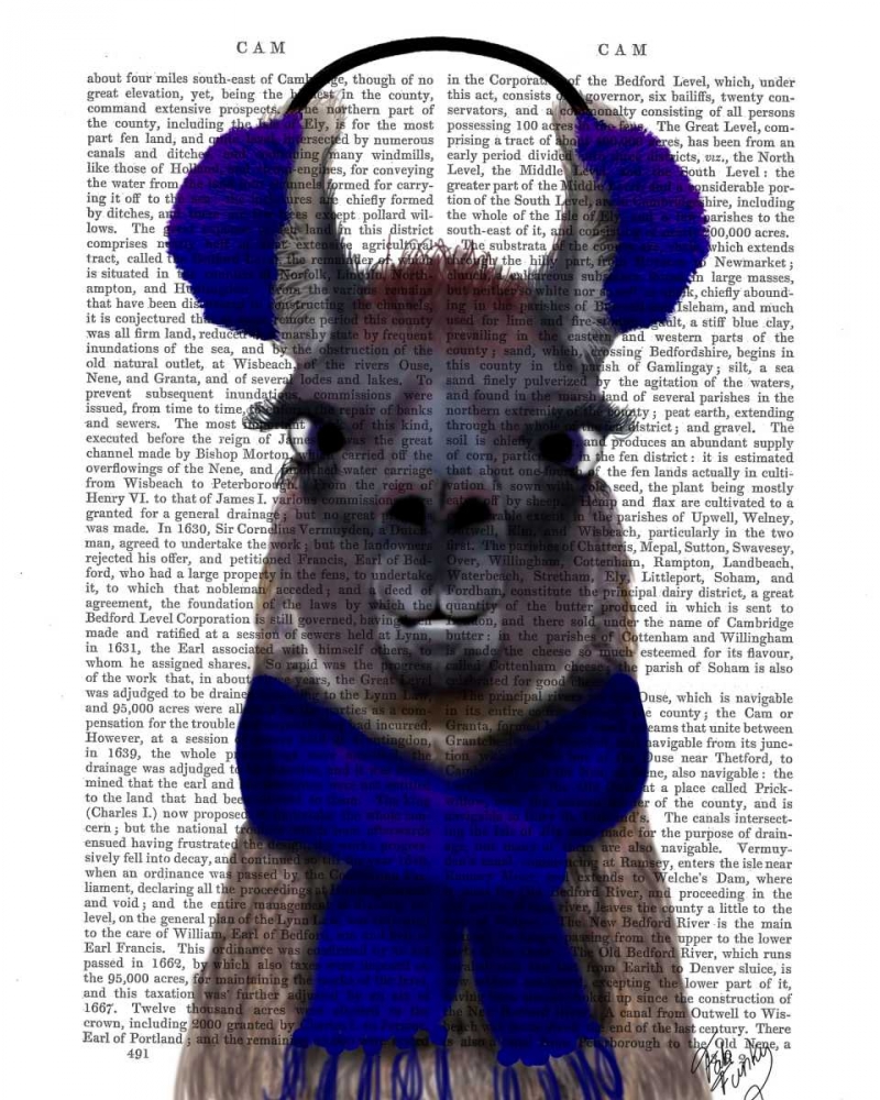 Wall art: Chilly Llama, Blue, by Fab Funky