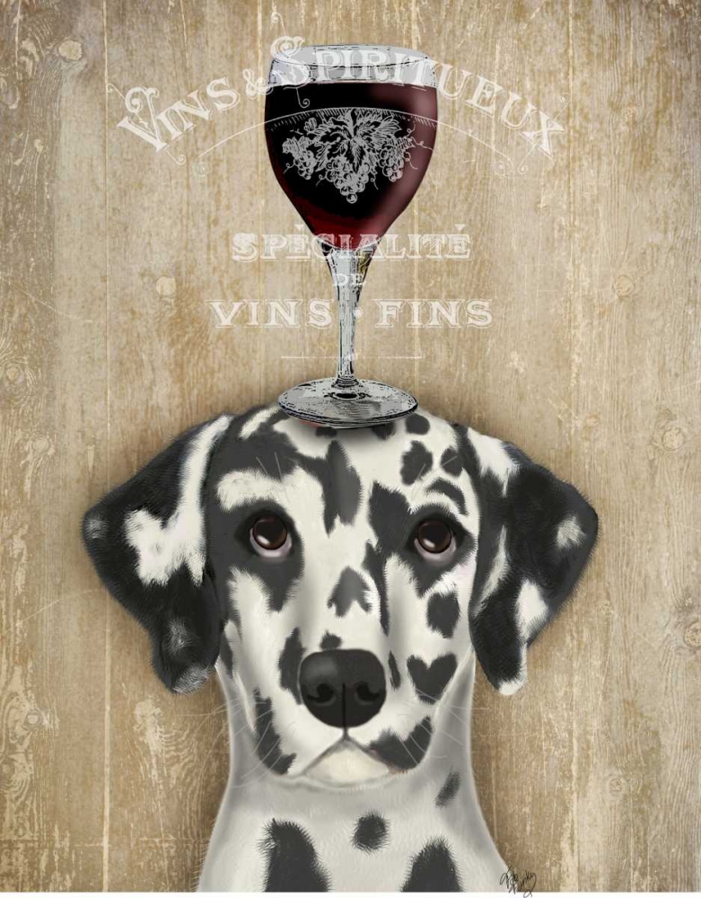 Art Print: Dog Au Vin Dalmatian