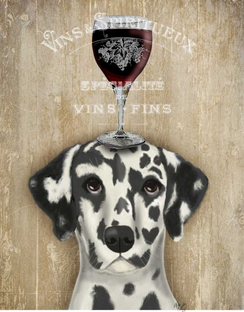 Wall art: Dog Au Vin Dalmatian, by Fab Funky