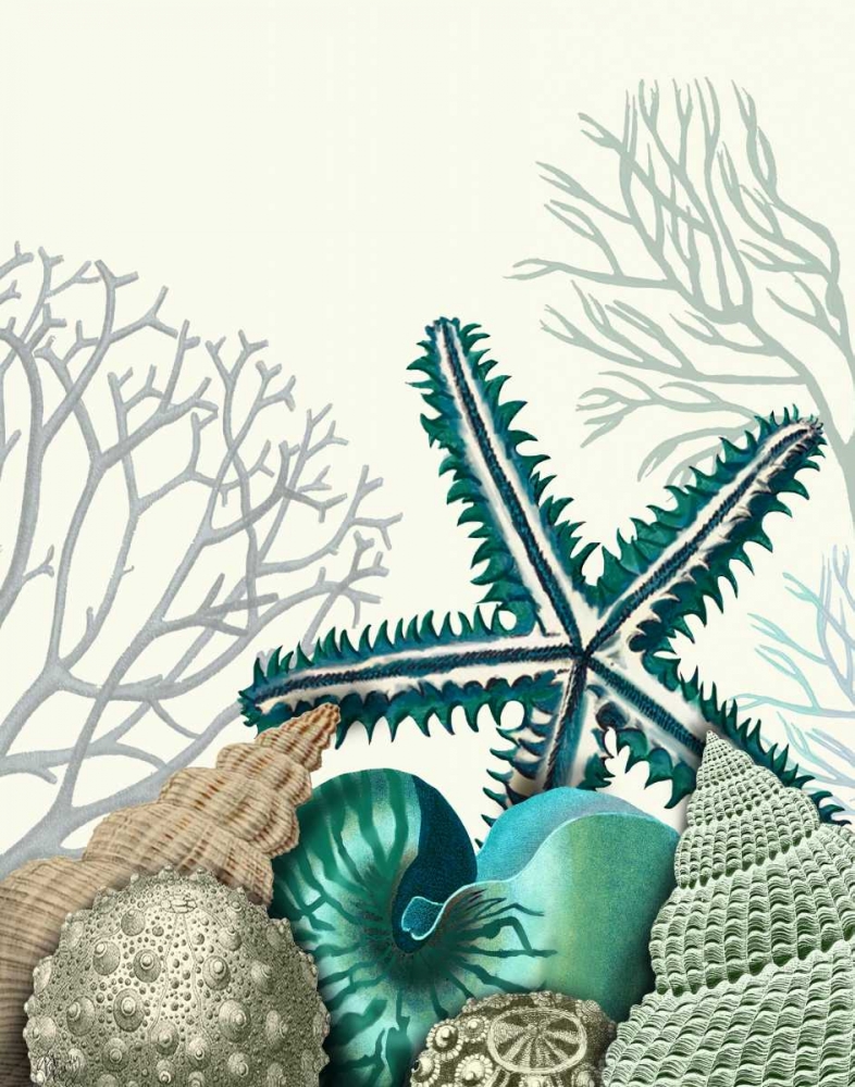 Wall Art Painting id:99021, Name: Starfish Under the Sea, Artist: Fab Funky