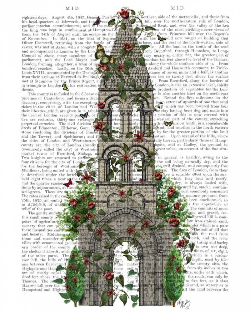 Art Print: Butterfly Tower