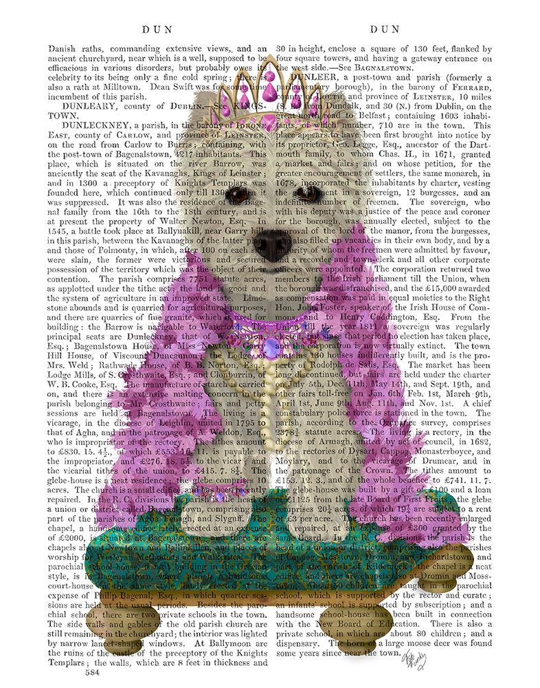 Wall Art Painting id:245184, Name: West Highland Terrier with Tiara, Artist: Fab Funky