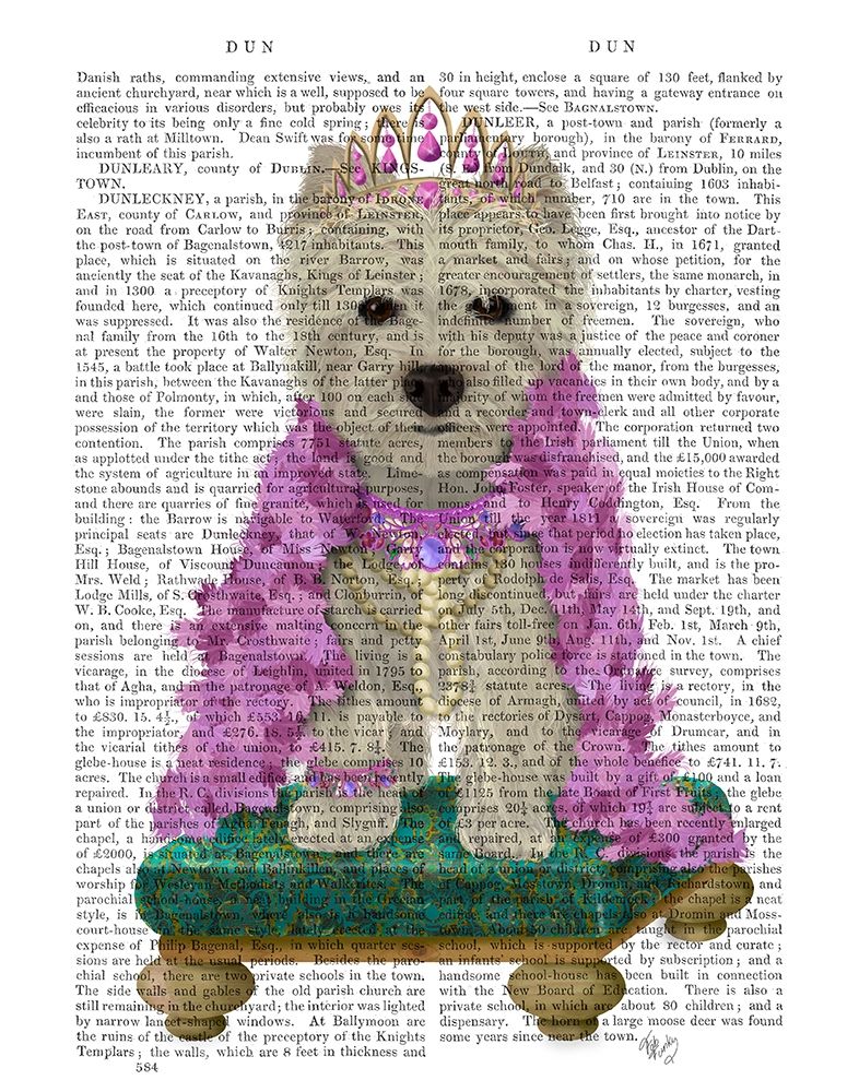 Art Print: West Highland Terrier with Tiara